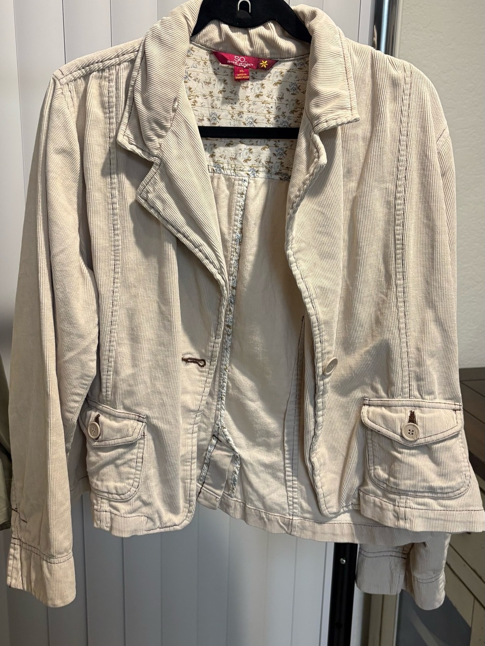 SO Cream Corduroy Blazer Jacket